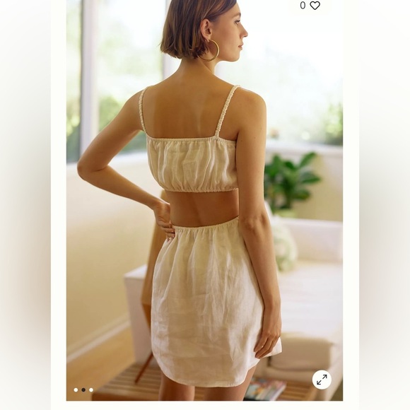 Anthropologie Faithfull The Brand Zuma Cut Out Linen Boho Hippie Coastal - Picture 3 of 9